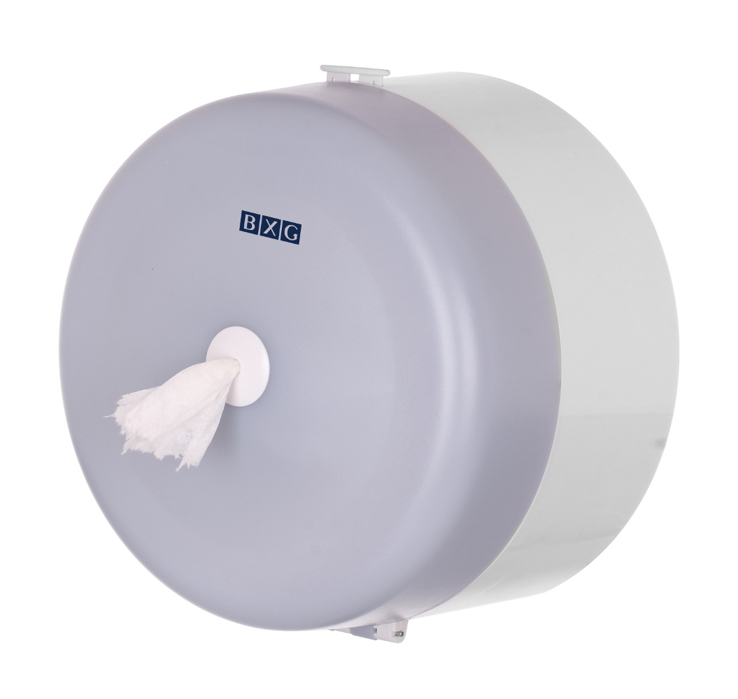 Диспенсер для туалетной бумаги с центральной вытяжкой Мини, ABS-пластик белый/серый BXG Артикул BXG-PD-2022