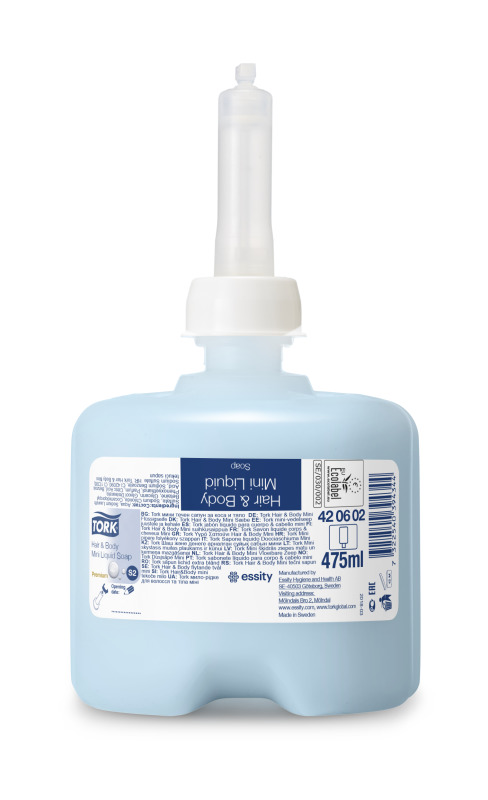 Tork Premium жидкое мыло-гель для тела и волос мини 475 мл S2 
