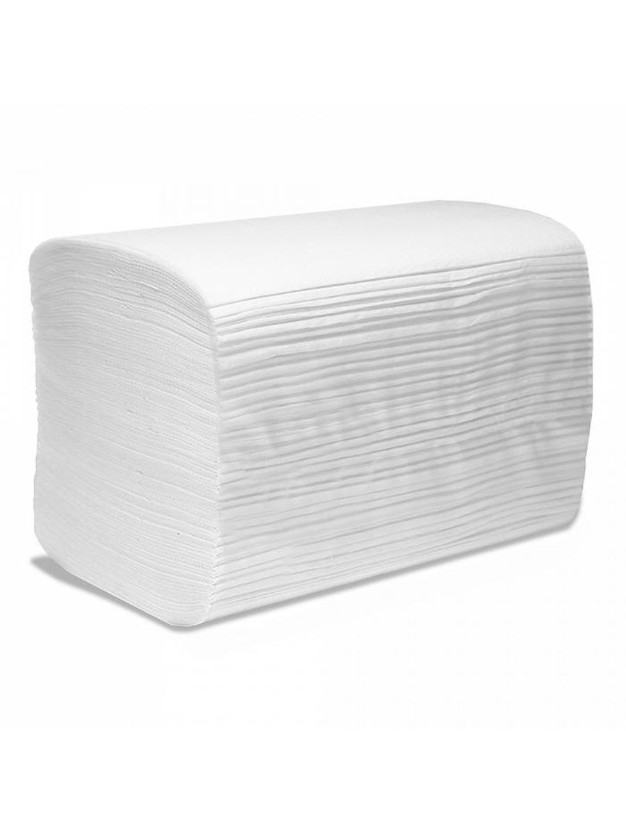 Листовые бумажные полотенца Comfort NoName V-сложения 216*210 мм 1 слой белые 200 листов (V2-200)
