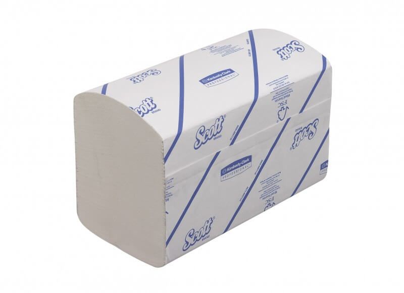Бумажные полотенца SCOTT V - сложение белые 1 слой 320 листов