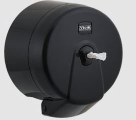 Диспенсер для туалетной бумаги с центральной вытяжкой Мини, ABS-пластик черный VIALLI Артикул К3В