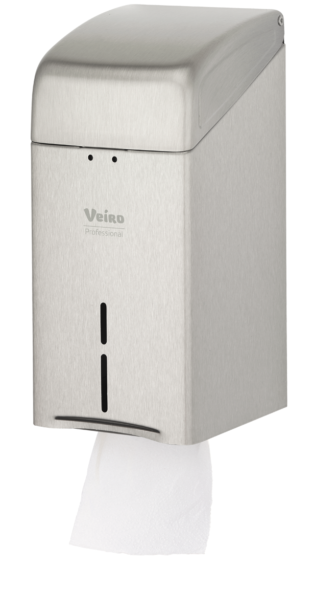 Диспенсер L-ONE Steel для листовой туалетной бумаги металл Veiro Professional Артикул DTH100CS