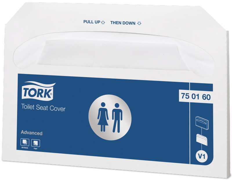 Tork Advanced индивидуальные бумажные покрытия на унитаз 1 сл 250 листов белые (750160)