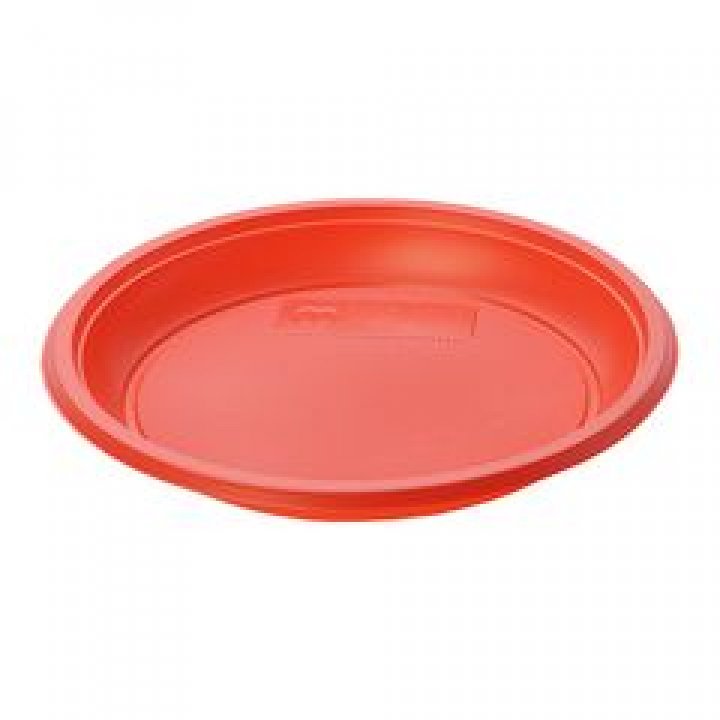 Тарелка десертная красная Полимерпласт D17 50 шт/уп